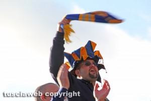 I tifosi della viterbese festeggiano la serie D