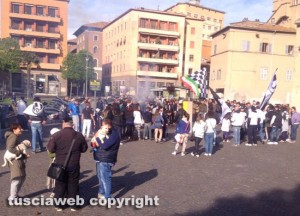 I festeggiamenti a Viterbo per la Juventus