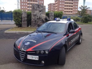 L'auto con il nuovo luogo dell'Arma