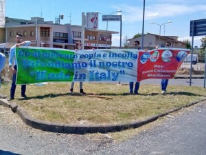 Made in Italy, il flash mob FdI