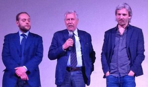 Il consigliere Scorsi, il sindaco Michelini e il regista Rusich