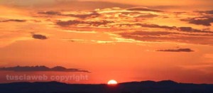 Il tramonto su Viterbo - Giobatta Contrucci
