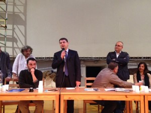 Mazzoli all'apaertura della campana elettorale a Tuscania