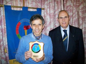 Rolando Di Marco e il presidente del Panathlon club Viterbo, Domenico Palazzetti
