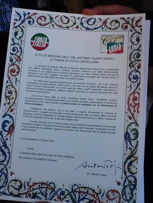 Il patto firmato da Tajani