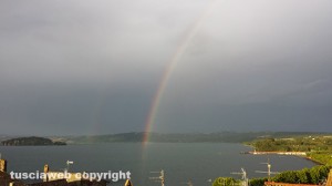 L'arcobaleno sul lago di Bolsena
