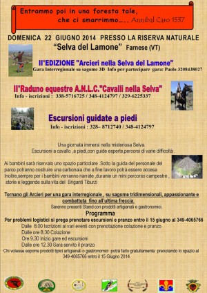 Programma trekking Selva del Lamone