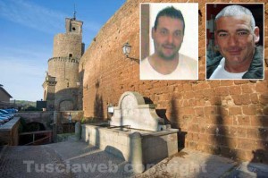 Barbarano Romano - Nei riquadri i cugini Fausto Fortuna e Adriano Fortuna