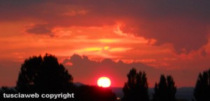 Un tramonto sul quartiere Santa Barbara