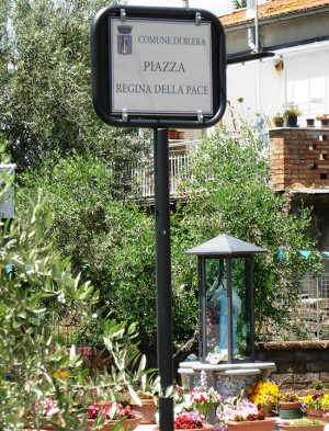 L'inaugurazione della piazza a Blera