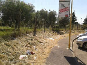Le cartacce in strada Salamaro