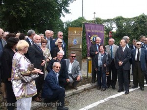 La cerimonia dei Lions per la via Francigena