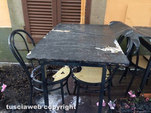 La pedana del ristorante "Tre re" andata a fuoco
