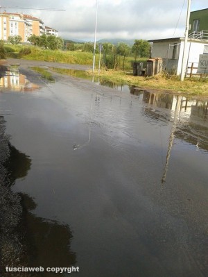Via Camposcolastico allagata