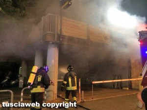 Viterbo - Incendio in via Garbini