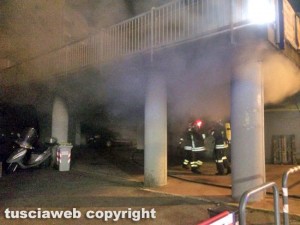 Viterbo - Incendio in via Garbini