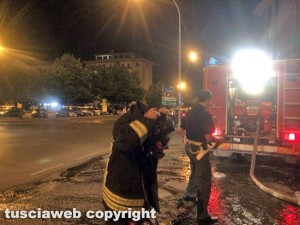 Viterbo - Incendio in via Garbini