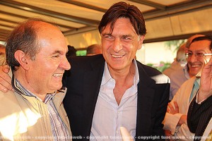 Enrico Gasbarra al brindisi con Fioroni