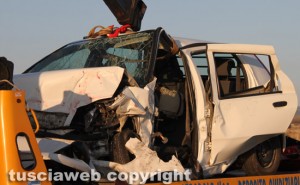 Tarquinia - L'incidente mortale sull'Aurelia