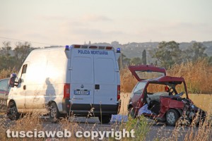 Tarquinia - L'incidente mortale sull'Aurelia