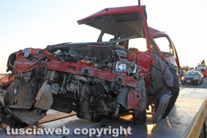 Tarquinia - L'incidente mortale sull'Aurelia
