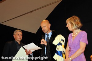 La ministra dell'Istruzione Stefania Giannini in visita all'Unitus con il rettore Alessandro Ruggieri