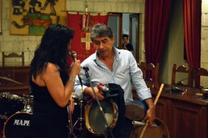 Il percussionista Sandro Pippa