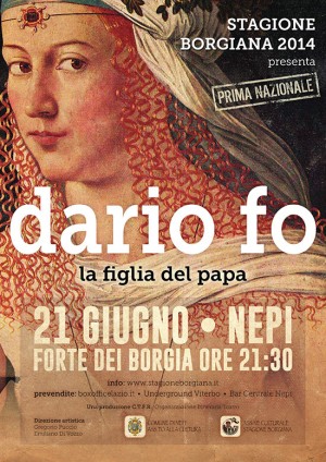 Locandina spettacolo Dario Fo