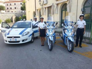 Gli scooter della polizia locale 
