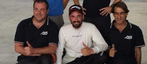 Gustavo Sandrucci dopo la vittoria sul circuito di Adria