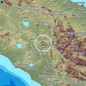 Terni - L'epicentro del terremoto