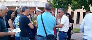 Colamedici incontra gli abitanti di Borghetto