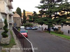 Viterbo - Rissa al Sacrario - L'intervento della polizia