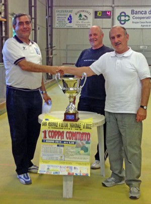 La premiazione del torneo di bocce