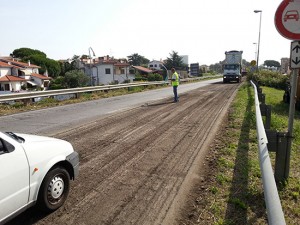I lavori sulla strada regionale Castrense