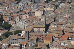 Una veduta di Viterbo dall'alto