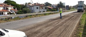 I lavori sulla strada regionale Castrense