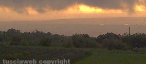 Il tramonto dai Monti Cimini