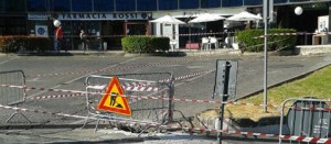 Piazzale Africa chiusa al traffico