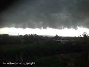 Il temporale su Viterbo