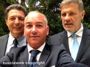 Il selfie di Giulio Marini, Andrea Marcosano e Claudio Ubertini 