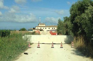 Tarquinia - L'accesso bloccato