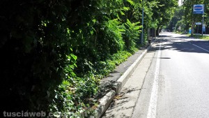 Marciapiede impraticabile in viale Fiume