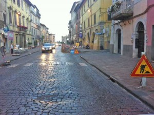 I lavori in via Roma