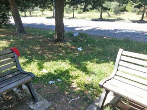 Le panchine di via Lega 12 popoli
