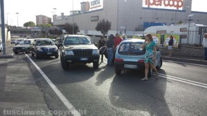 Traffico in tilt sulla Tagenziale per una manovra azzardata