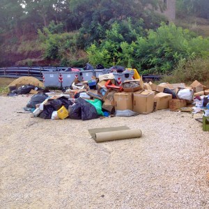 Il degrado in strada Acquabianca