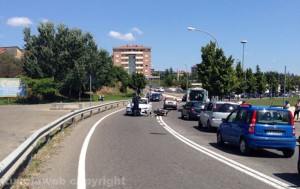 L'incidente di ieri mattina sulla Tangenziale Ovest