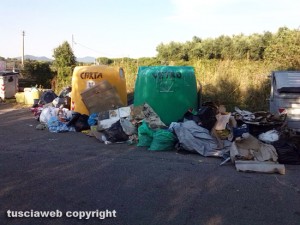 Rifiuti per le strade di Viterbo