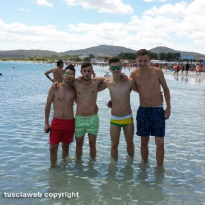 Alessandro, Nicholas, Matteo, Stefano a San Teodoro (Sardegna)